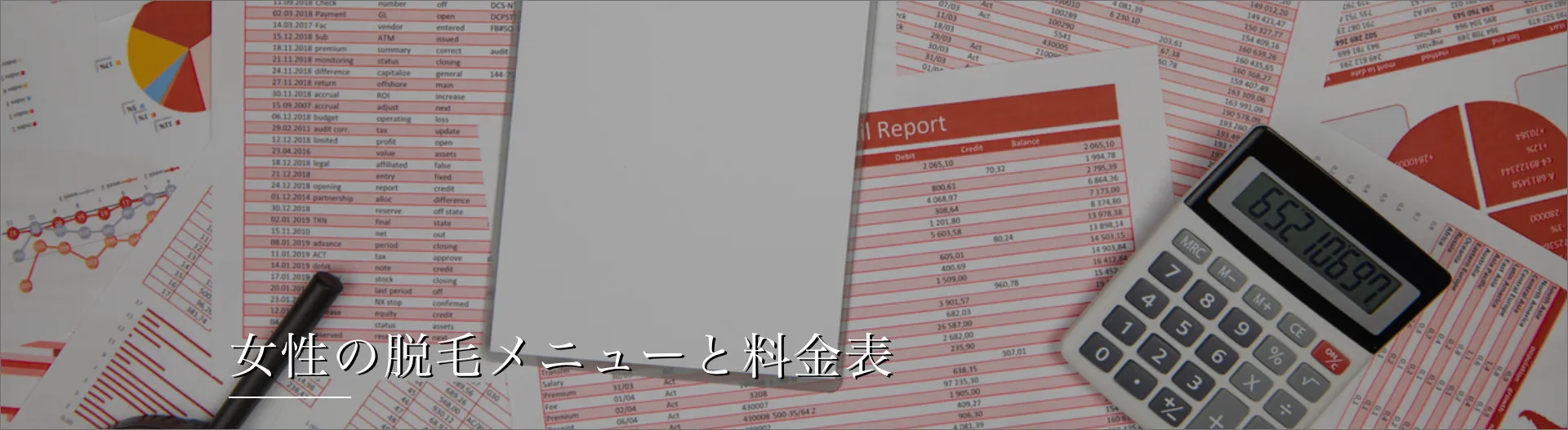 女性医療脱毛メニュー
